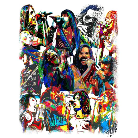 Lead Singers Robert Plant Axl Rose Bon Scott Bob Seger Rock Music Poster 18x24 - Picture 1 of 5